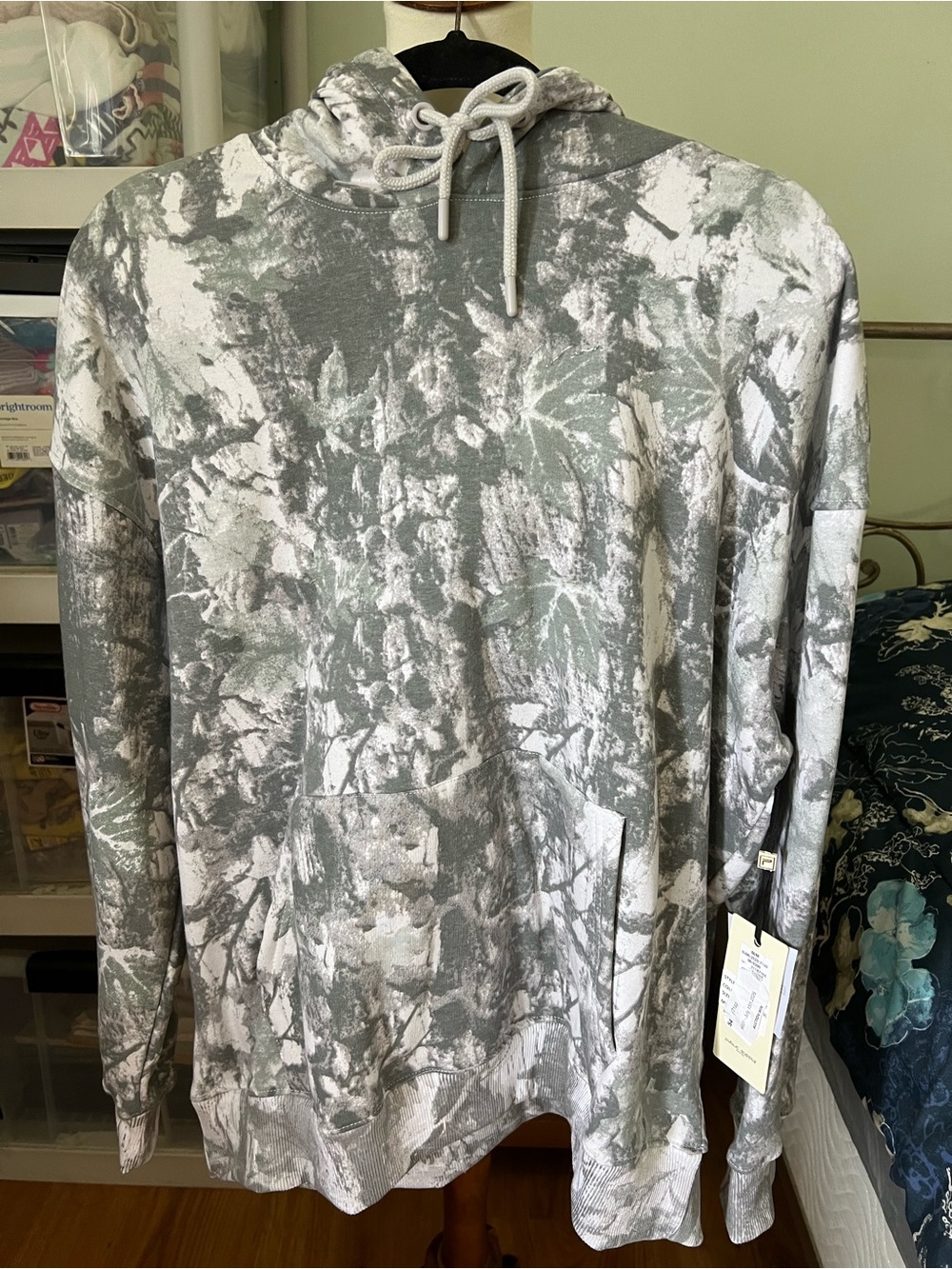 Public Supply Men's Medium Gray Camouflage Hoodie Sweatshirt - Casual Pullover